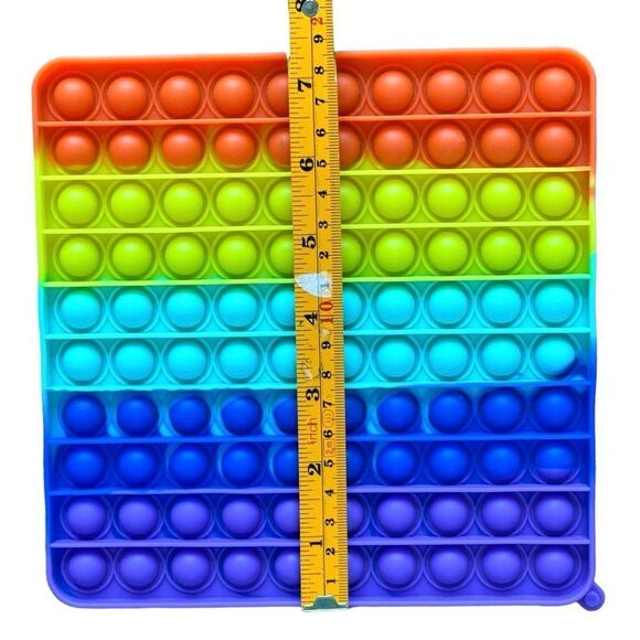 Pop It Bundle of 3 Sensory Colorful Cute Silicone Fidget Toys Owl Circle Square. - Picture 5 of 7